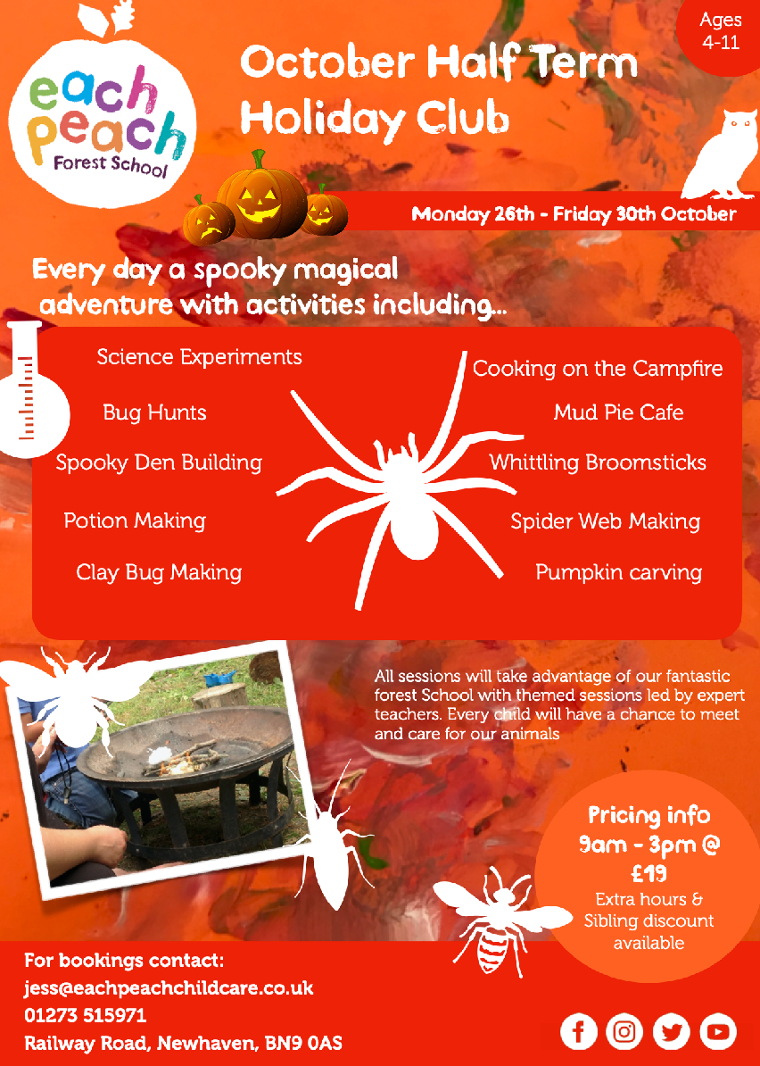 Each Peach October Half Term Holiday Club Each Peach Nursery